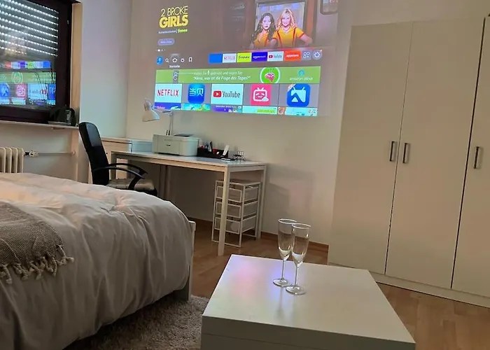 Private With Large Bed -netflix And Projector Séjour chez l'habitant Francfort-sur-le-Main